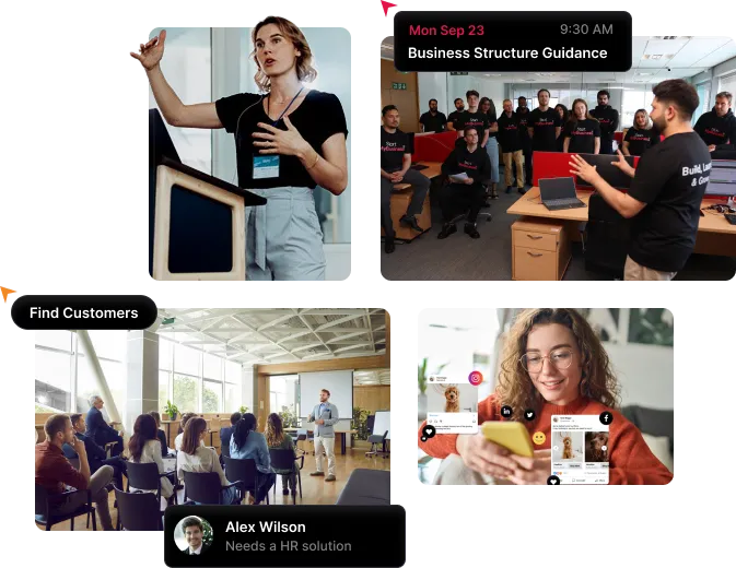 Creative startup community illustration