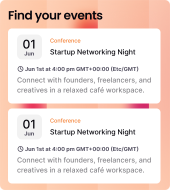 Startup networking events